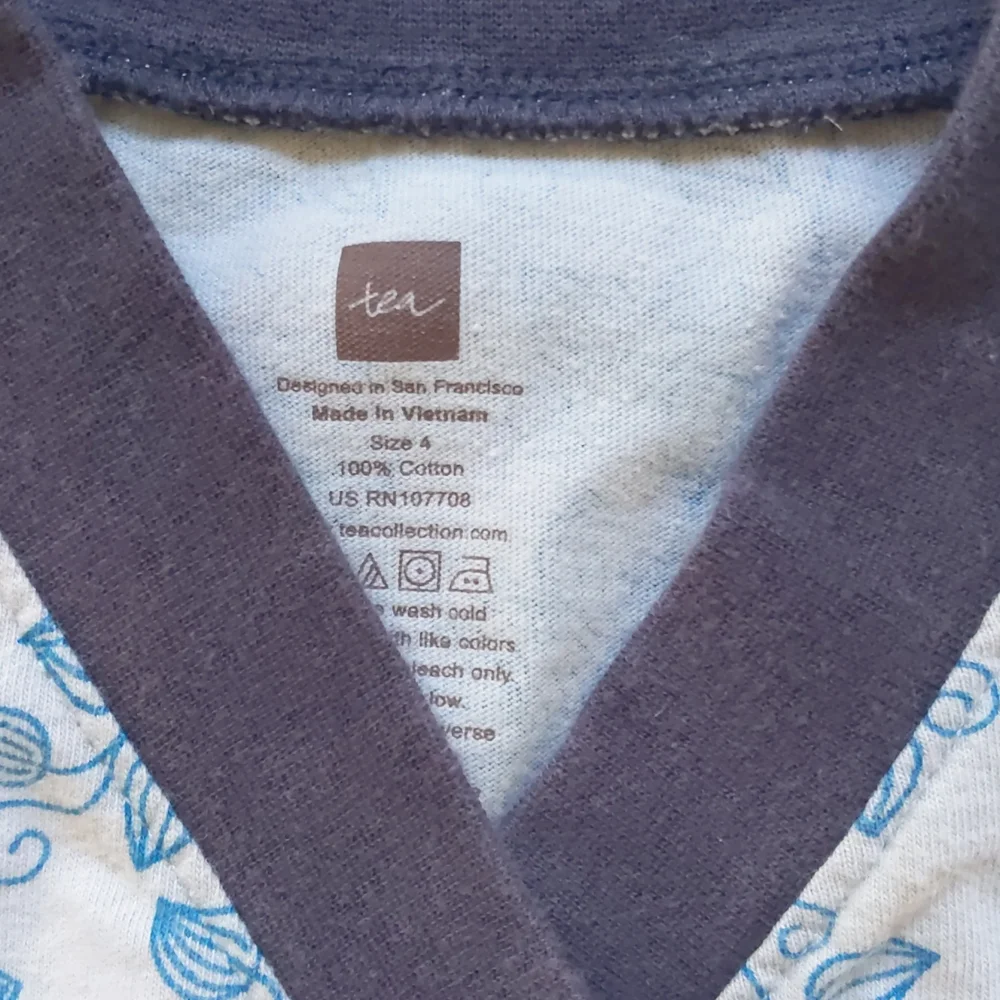 Size 4 Tea Collection Faux Kimono Cotton Wrap Dress
